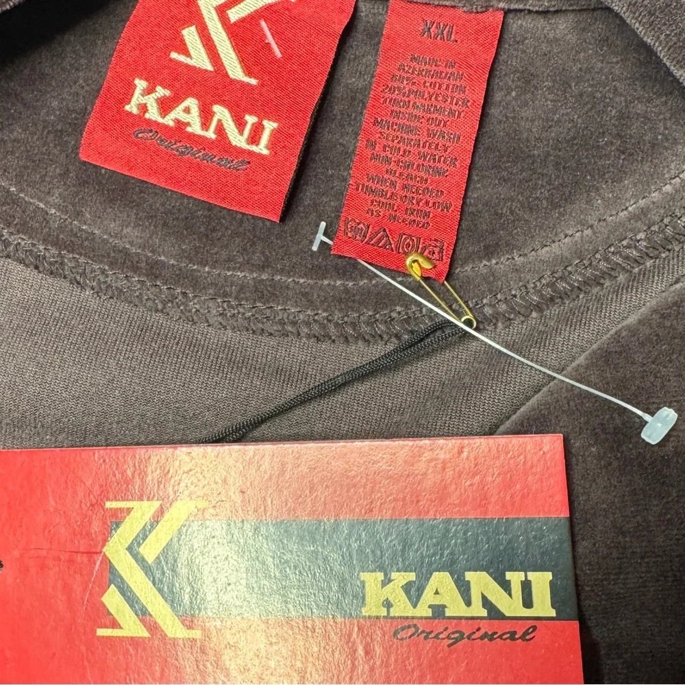 Karl‎ Kani Originals Men’s Chocolate Brown Velour Track Jacket Size XXL NWT
